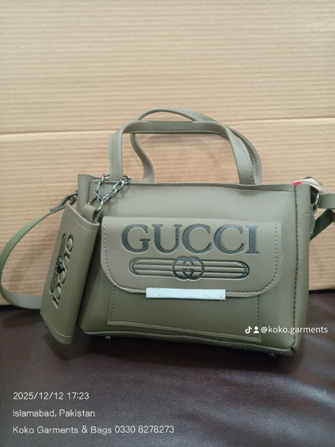 Luxury Branding Twin-Pouch Satchel