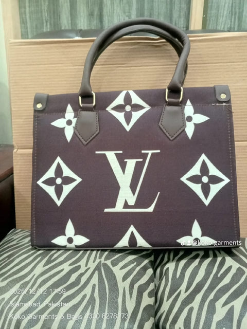 LV-Inspired Classic Monogram Canvas Tote