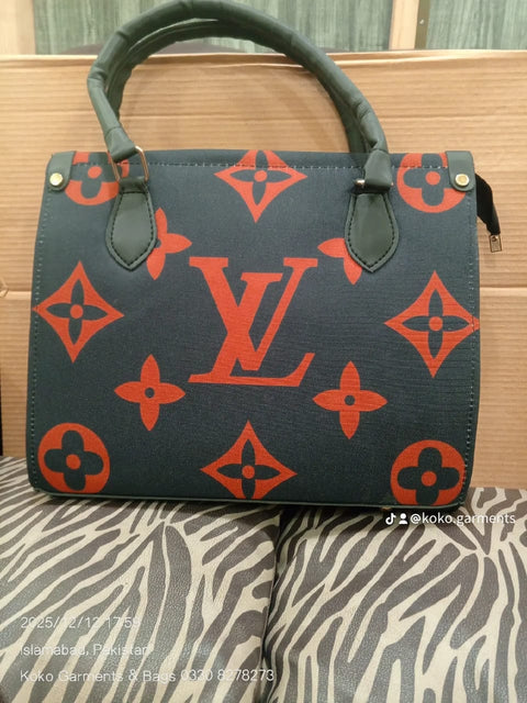 LV-Inspired Signature Monogram Square Tote