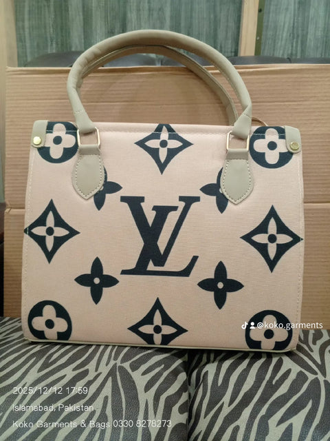 LV-Inspired Classic Monogram Square Tote